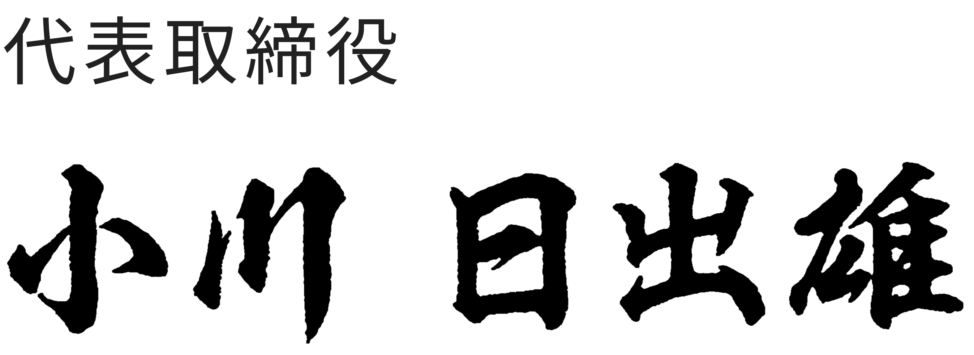 代表取締役 小川 日出雄